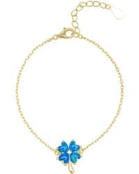 Spero London - Opal Clover Sterling Bracelet - Lyst