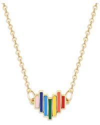 Rejected Hearts Club - Prideful Heart Charm Filled Necklace With Magnetic Clasp - Lyst