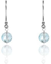 Kaizarin - Aquamarine Drop Earrings March Birthstone - Lyst