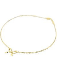 Harfi - Dainty Bow Tie Bowknot Plated Charm Bracelet - Lyst