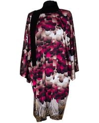 ARTISTA - Feathers Silky Dress - Lyst