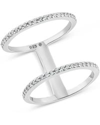 SALLY SKOUFIS - Layer Ring With Made Cz Diamond Stimulant - Lyst
