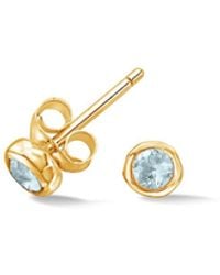 Dower & Hall - Aquamarine Dewdrop Studs - Lyst