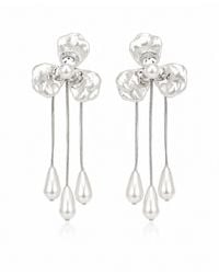 Nuvv Collection - Pearl Blossom Statement Earrings - Lyst