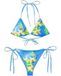 Formula S7 - Neon Blooms Recycled String Bikini - Lyst