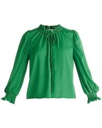 Paisie - Ruched Collar Blouse In - Lyst
