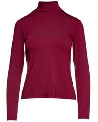 Conquista - Burgundy Turtle Neck Top By - Lyst