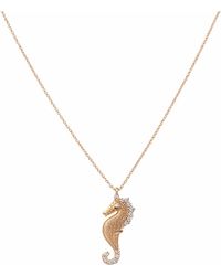 Ecce | Artisan Diamonds - Solid 14Ct Seahorse Diamond Necklace - Lyst