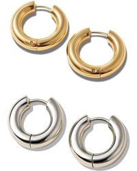 Vicky&Nico - Duo Huggies Set – Vermeil & Rhodium Plated - Lyst