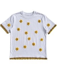 Ana Chic - Flower Handmade Crochet Applique Cotton Tee - Lyst