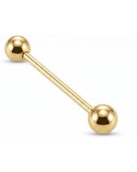 Zahav Jewelry - 14K Solid 18G 38Mm Long Externally Threaded Industrial Barbell - Lyst