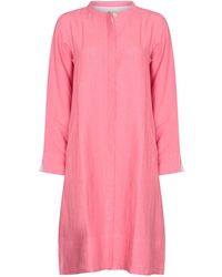 NoLoGo-chic - Super Mix Coat Dress Linen Blush Pink - Lyst