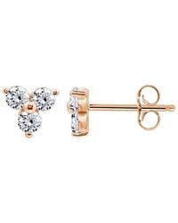 Diamonbliss - Tiny Stud Earrings, Dainty Flower, Rose - Lyst