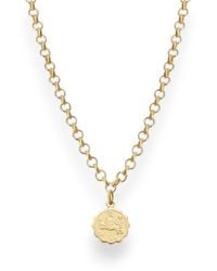 Alexie of Athens - Leo Zodiac Mini Medallion Chain Necklace - Lyst