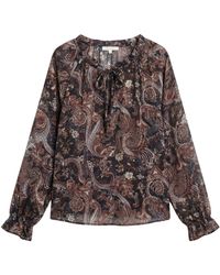 LAtelier London - Zaya Paisley Print Blouse - Lyst