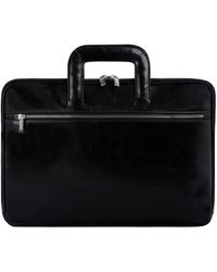 Time Resistance - Leather Briefcase Laptop Bag - Lyst