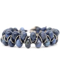Shar Oke - Sodalite & Leather Beaded Bracelet - Lyst