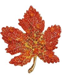 Chanel Joan Elkayam - Crystal Maple Leaf Brooch - Lyst