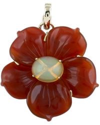 Artisan - 14K Carved Onyx & Ethiopian Opal Flower Pendant - Lyst