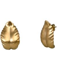 Onia - Lemon-Leaf Form Earrings - Lyst