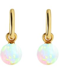 Ora Pearls - Aetia Sea Opal Hoop Earrings - Lyst