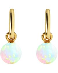 Ora Pearls - Aetia Sea Opal Hoop Earrings - Lyst