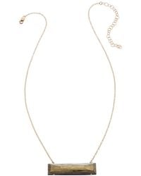 Heather Hawkins Jewelry - Float Custom Cut Bar Semi-Precious Baguette Gemstone Necklace - Lyst