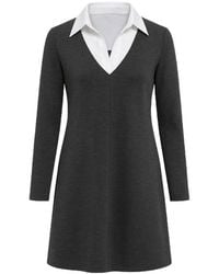 Conquista - Dress With Shirt Style Collar - Lyst