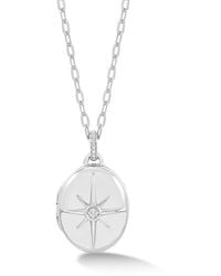Dower & Hall - Diamond Starburst Oval Locket - Lyst