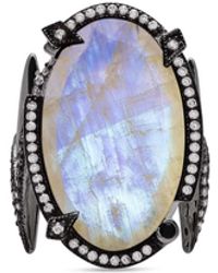 SALLY SKOUFIS - Quest Ring With Natural Diamond & Moonstone - Lyst