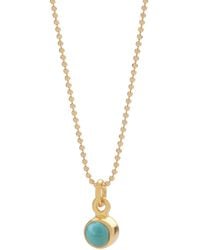 Nellou Jewellery - Gem Dot Birthstone Necklace December Plated Sterling - Lyst