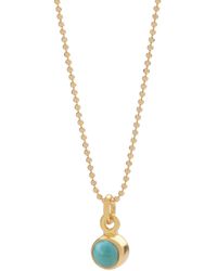 Nellou Jewellery - Gem Dot Birthstone Necklace December Plated Sterling - Lyst