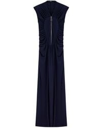 Nocturne - Zip-Front Draped Maxi Dress - Lyst