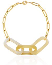 VALERIE CHIC - Naomi Horn Chain Bracelet 18K Honey - Lyst