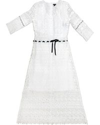 Jessie Zhao New York White Lace Long Sleeve Dress