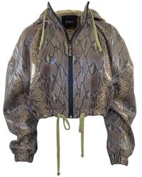 Theo the Label - Leto Foil Print Snakeskin Hoodie - Lyst