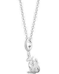 Lily Charmed - Sterling Dragon Charm Necklace - Lyst
