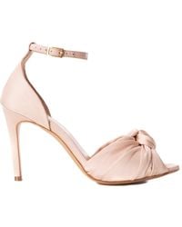 Ginissima - Neutrals Sofia Nude Satin Sandals - Lyst