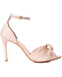 Ginissima - Neutrals Sofia Nude Satin Sandals - Lyst