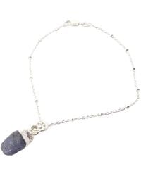 Harfi - Raw Sapphire September Birthstone Sterling Bracelet - Lyst