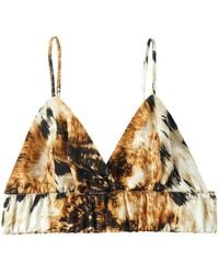 Soft Strokes Silk - Mulberry Silk Cropped Camisole Top Leopard Print - Lyst
