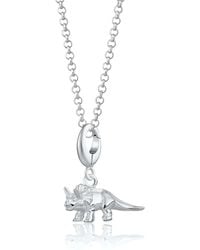 Lily Charmed - Sterling Triceratops Dinosaur Charm Necklace - Lyst