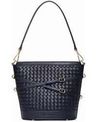 Owlish Studio - Glacier Woven Vegan Leather Bucket Bag - Lyst