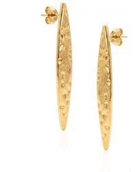 Jaredjamin - Soren Hammered Marquise Post Earrings - Lyst