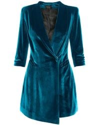 AVENUE No.29 - Asymmetric Velvet Blazer Dress - Lyst