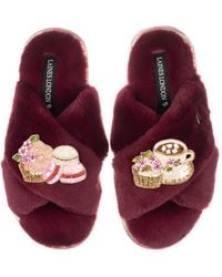 Laines London - Classic Laines Slippers With Mother's Day Macaroon Brooches - Lyst