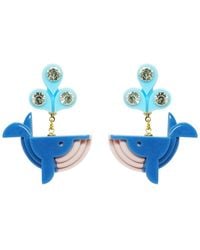 Gissa Bicalho - Handmade Earring Whale Hortensia - Lyst
