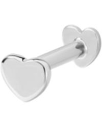Vanhi - 14K Solid Heart Flat Back Stud - Lyst