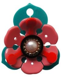 Gissa Bicalho - Handmade Acrylic Brooch Flower And Leaf - Lyst