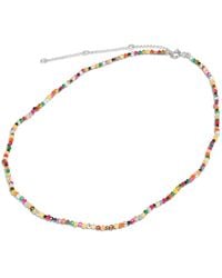 Zohreh - Multi Semi-Precious Stone Beaded Necklace Sterling - Lyst